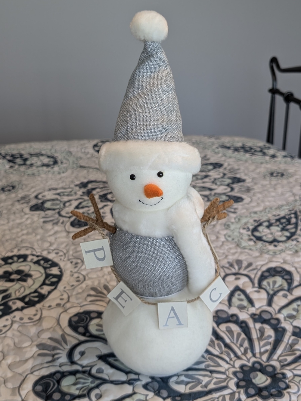 Target Gray and White Holiday Snowman Figurine